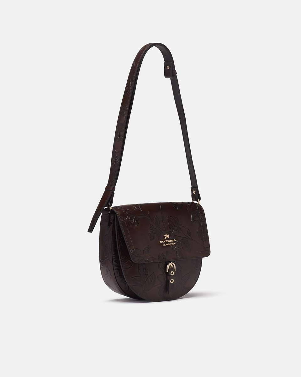 SADDLE BAG Mahogany  - Messenger Bags - Women's Bags - Bags - Cuoieria Fiorentina