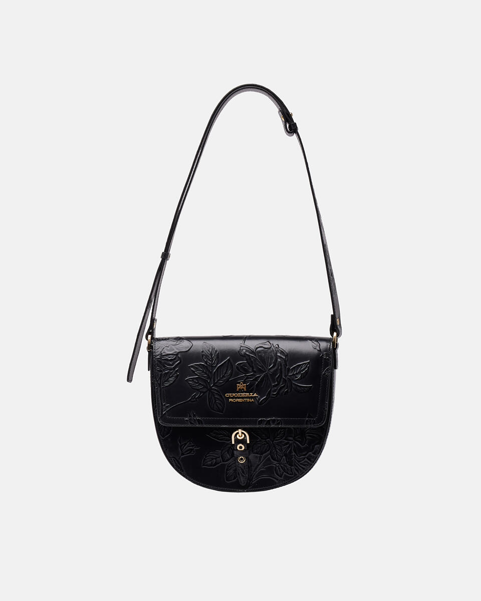 SADDLE BAG Black  - Messenger Bags - Women's Bags - Bags - Cuoieria Fiorentina