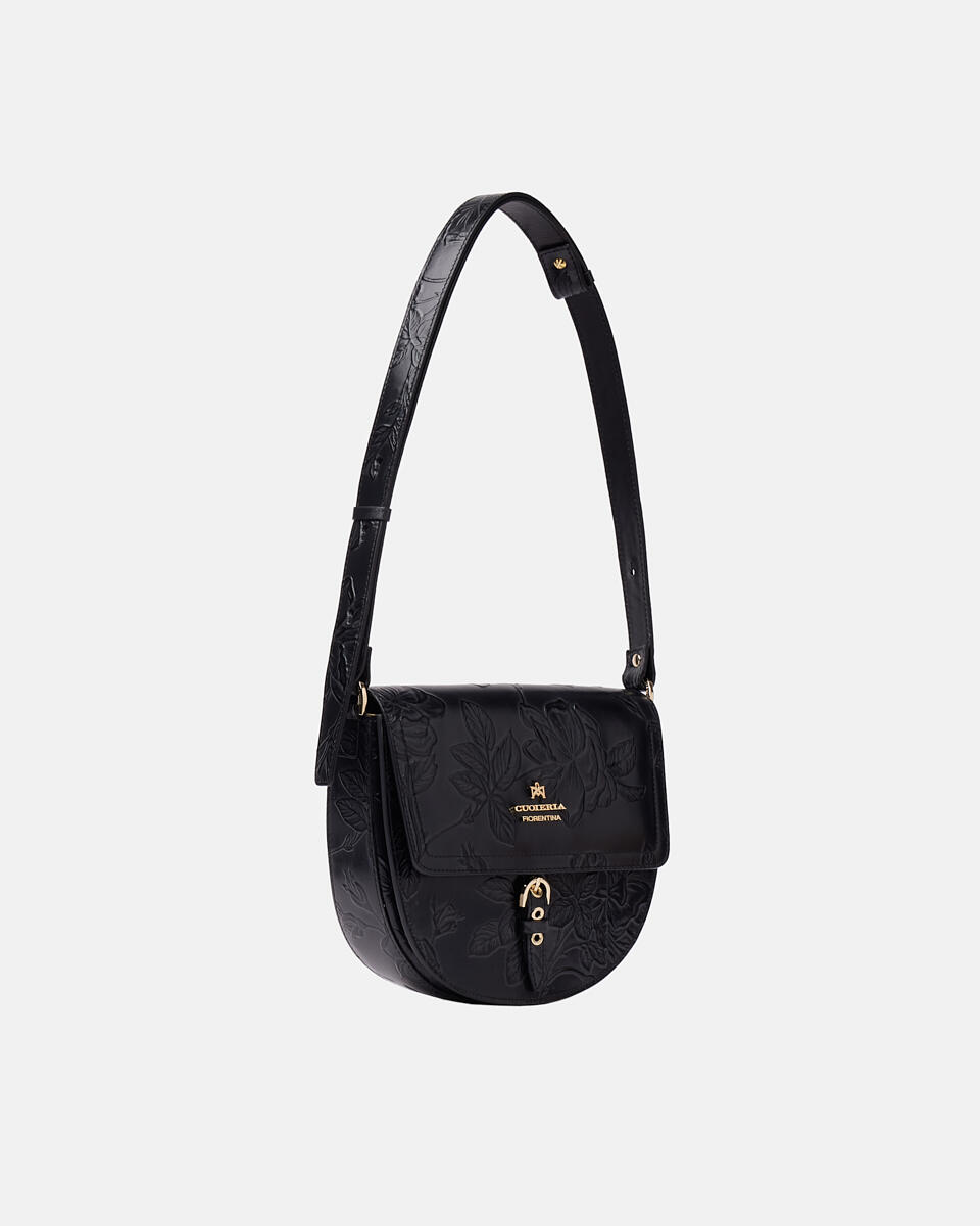 SADDLE Black  - Crossbody Bags - Women's Bags - Bags - Cuoieria Fiorentina