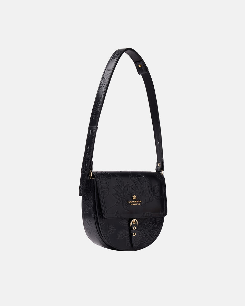 SADDLE BAG Black  - Messenger Bags - Women's Bags - Bags - Cuoieria Fiorentina