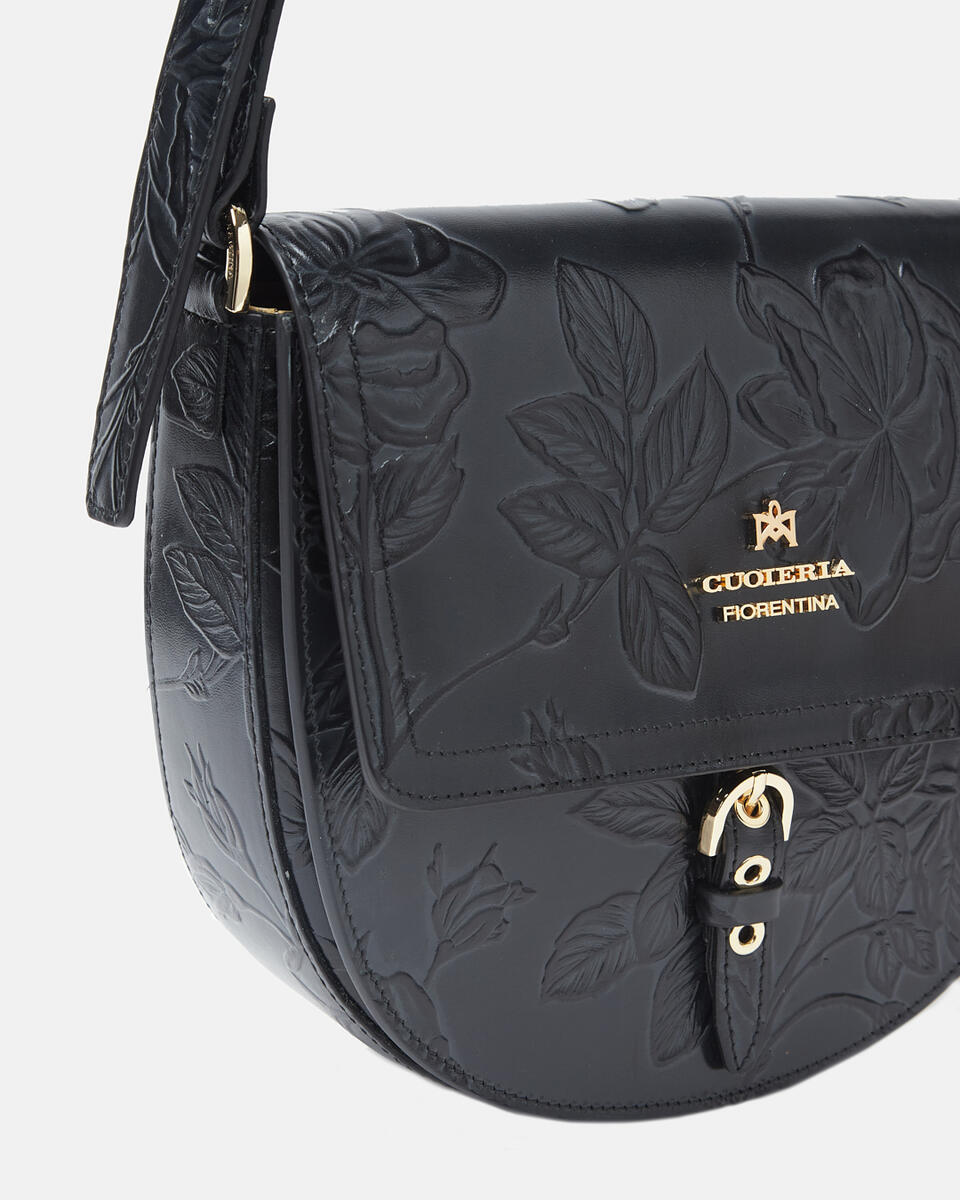 SADDLE BAG Black  - Messenger Bags - Women's Bags - Bags - Cuoieria Fiorentina