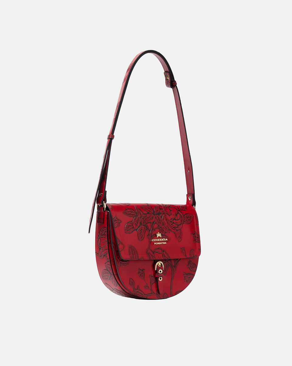 SADDLE BAG Red  - Messenger Bags - Women's Bags - Bags - Cuoieria Fiorentina