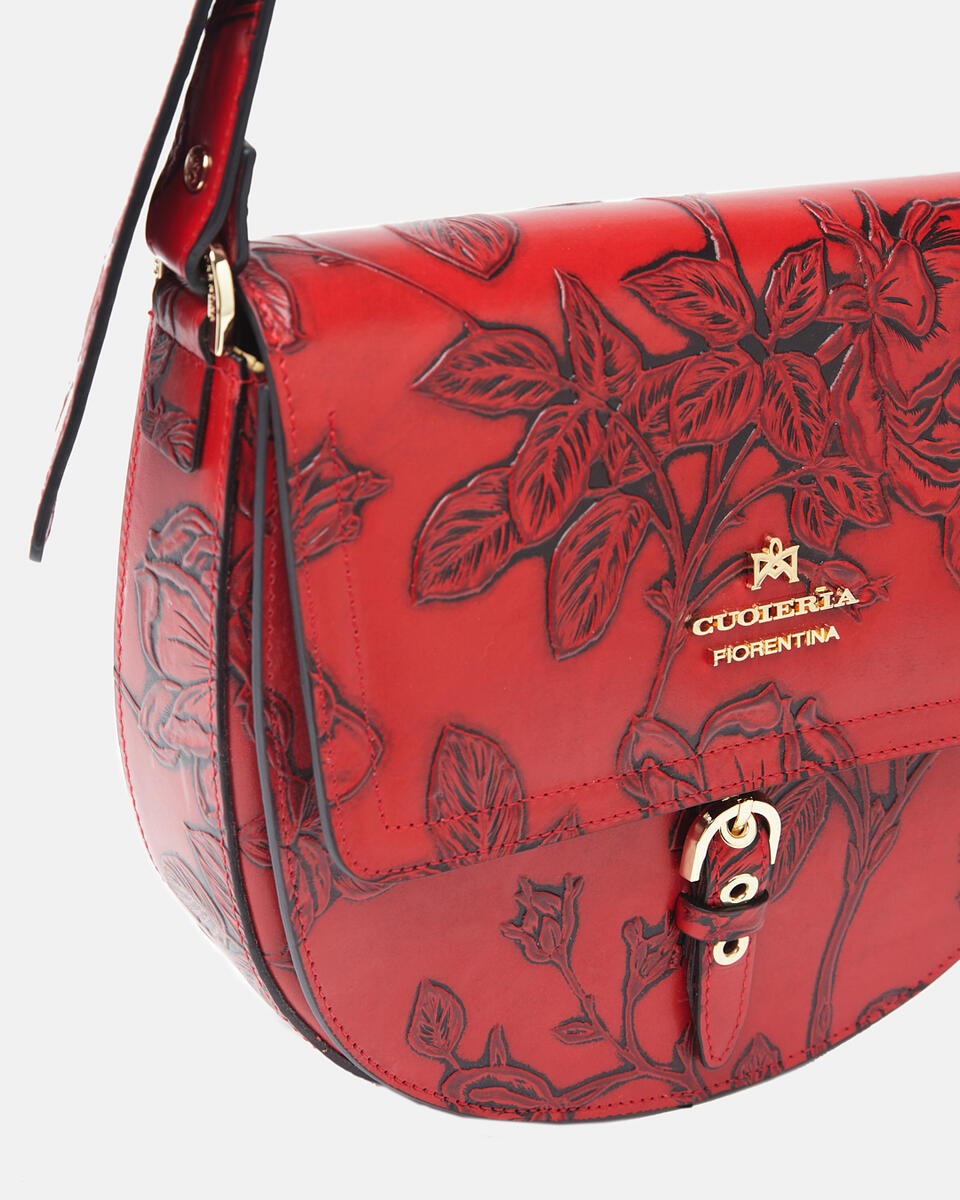 SADDLE BAG Red  - Messenger Bags - Women's Bags - Bags - Cuoieria Fiorentina