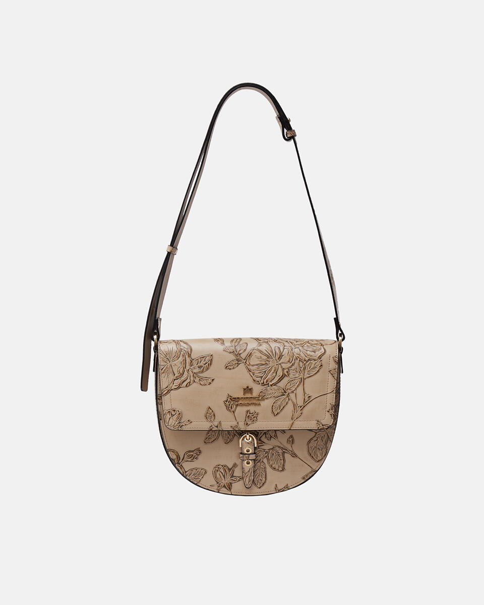 SADDLE BAG Taupe  - Messenger Bags - Women's Bags - Bags - Cuoieria Fiorentina