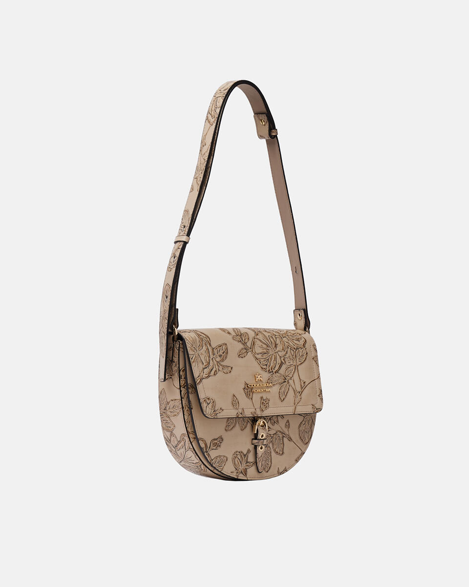 SADDLE BAG Taupe  - Messenger Bags - Women's Bags - Bags - Cuoieria Fiorentina