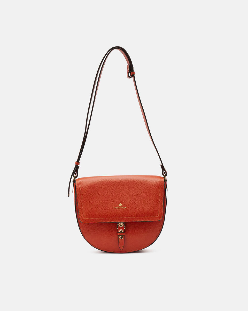 SADDLE BAG Burnt orange  - Messenger Bags - Women's Bags - Bags - Cuoieria Fiorentina