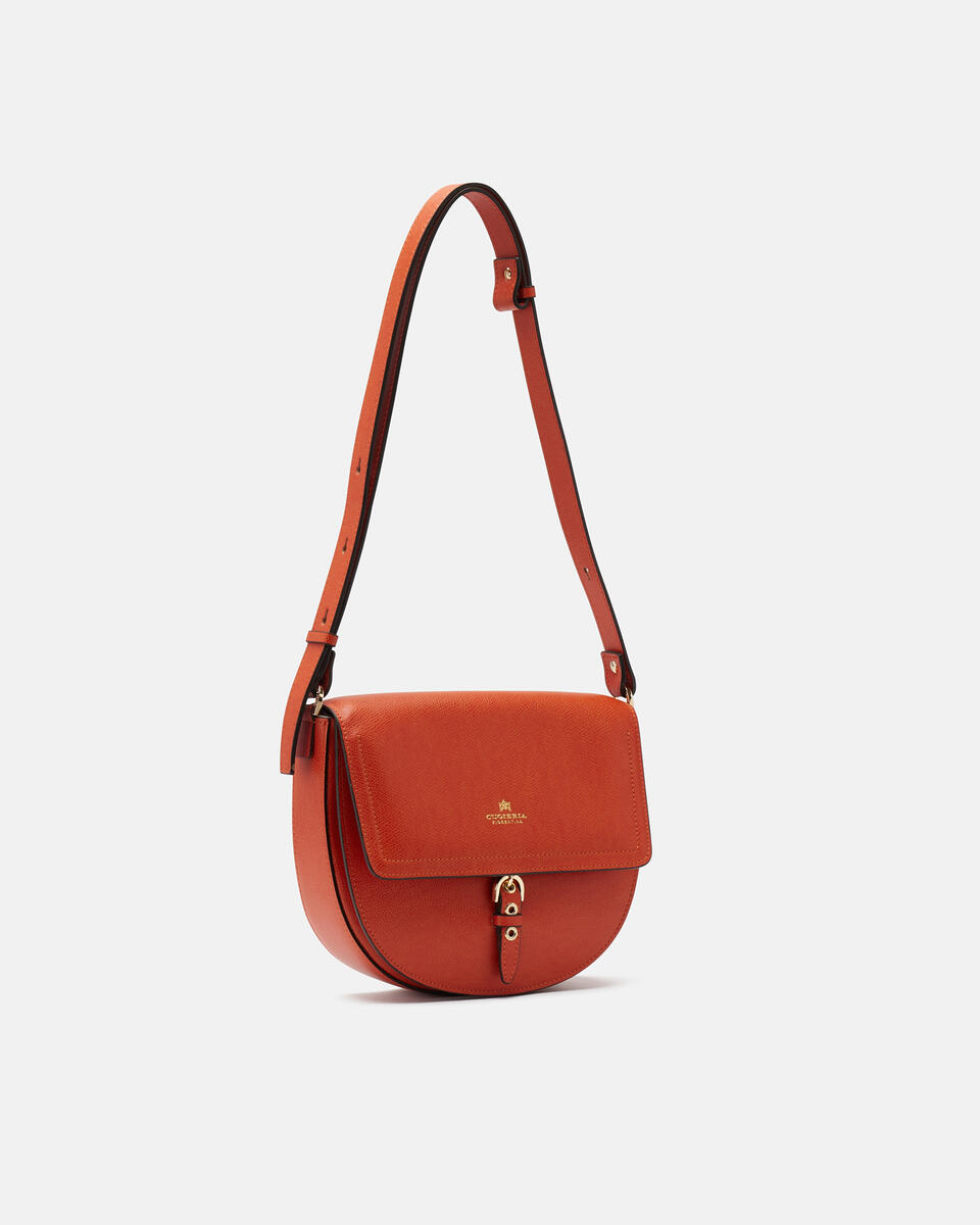 SADDLE BAG Burnt orange  - Messenger Bags - Women's Bags - Bags - Cuoieria Fiorentina