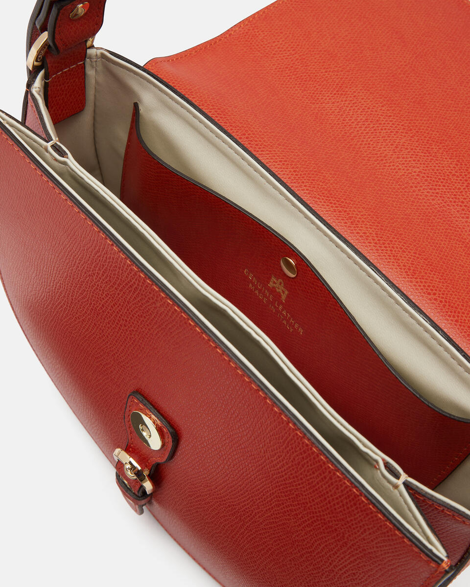 SADDLE BAG Burnt orange  - Messenger Bags - Women's Bags - Bags - Cuoieria Fiorentina