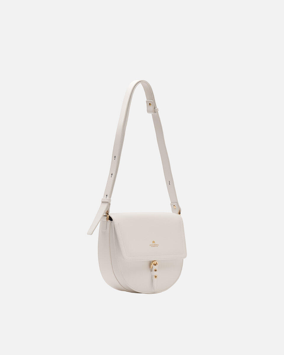 SADDLE White  - Messenger Bags - Women's Bags - Bags - Cuoieria Fiorentina