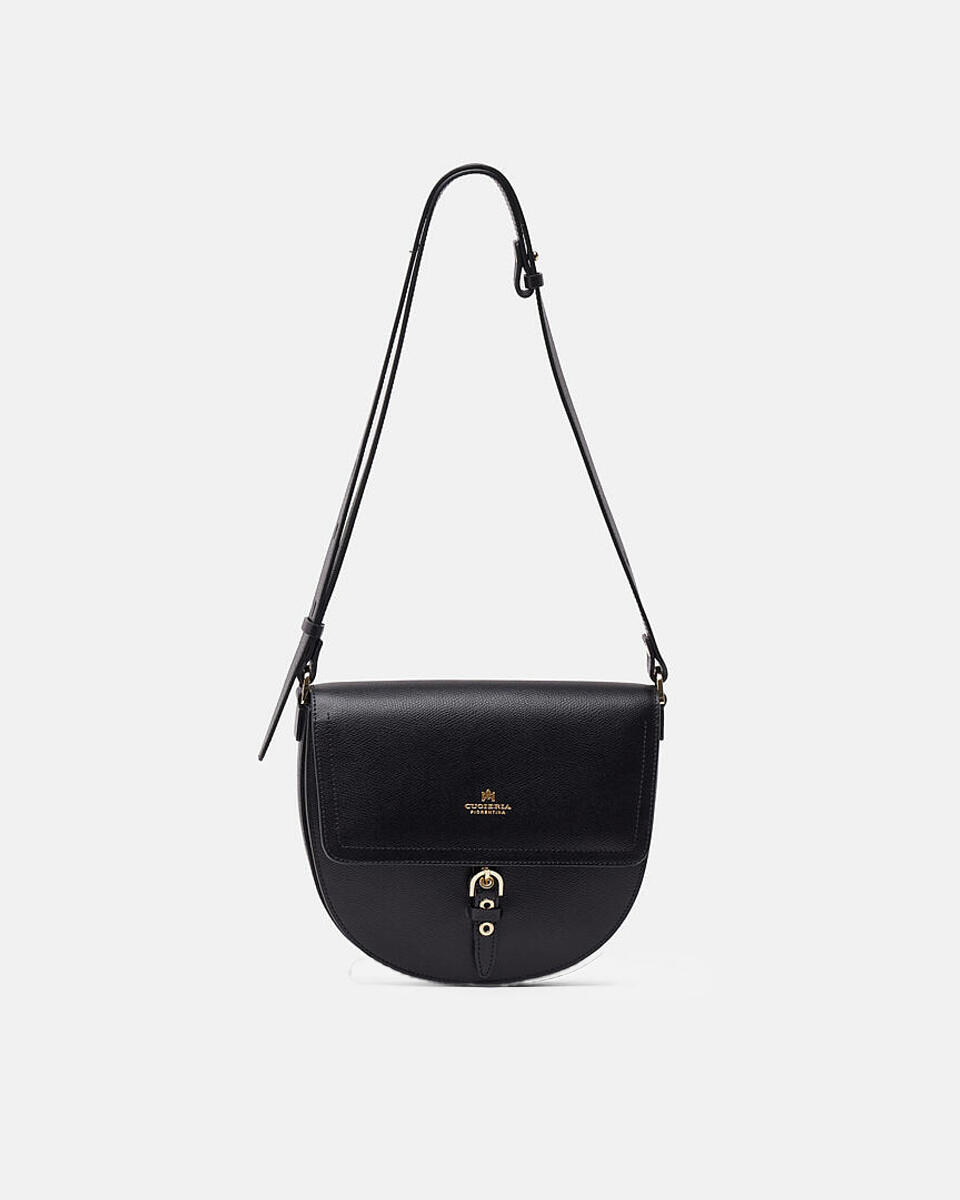 SADDLE BAG Black  - Messenger Bags - Women's Bags - Bags - Cuoieria Fiorentina