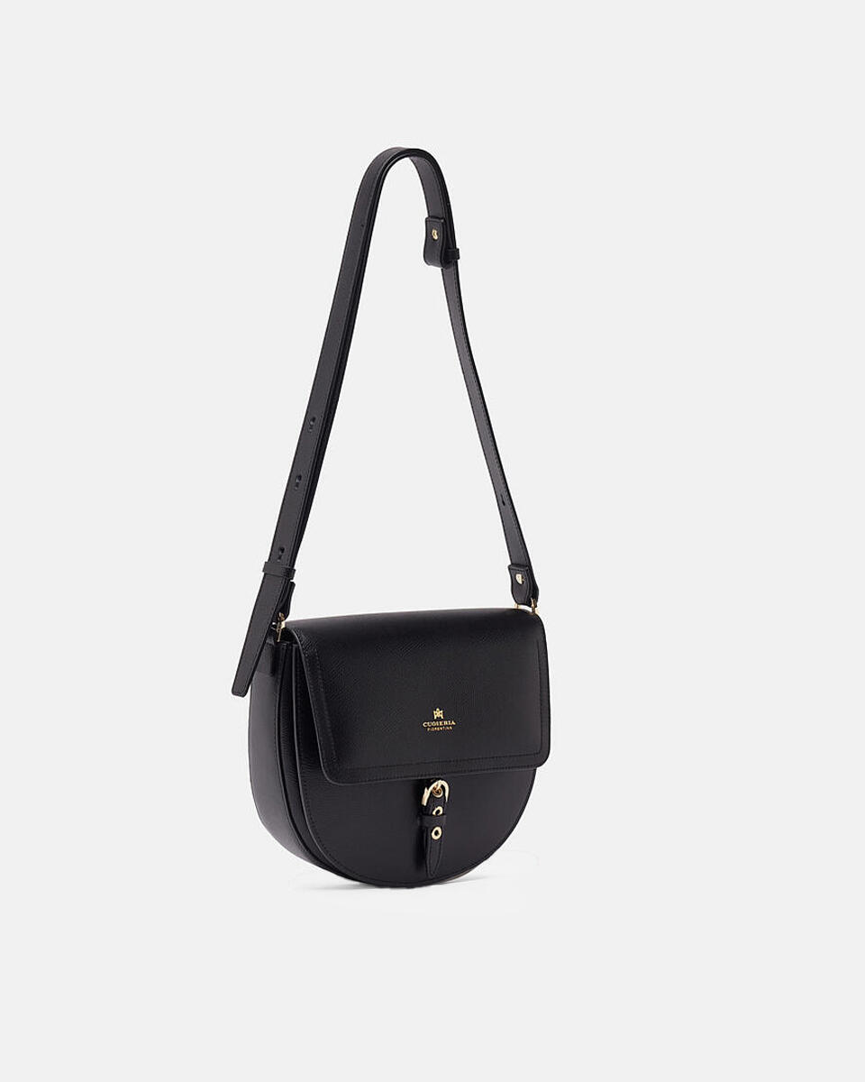 SADDLE BAG Black  - Messenger Bags - Women's Bags - Bags - Cuoieria Fiorentina