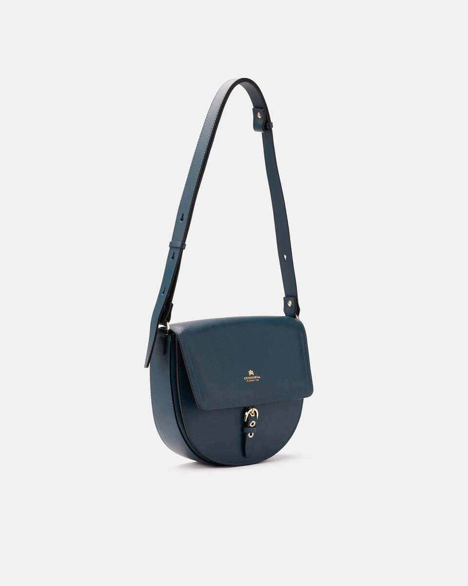 SADDLE Petrol  - Crossbody Bags - Women's Bags - Bags - Cuoieria Fiorentina