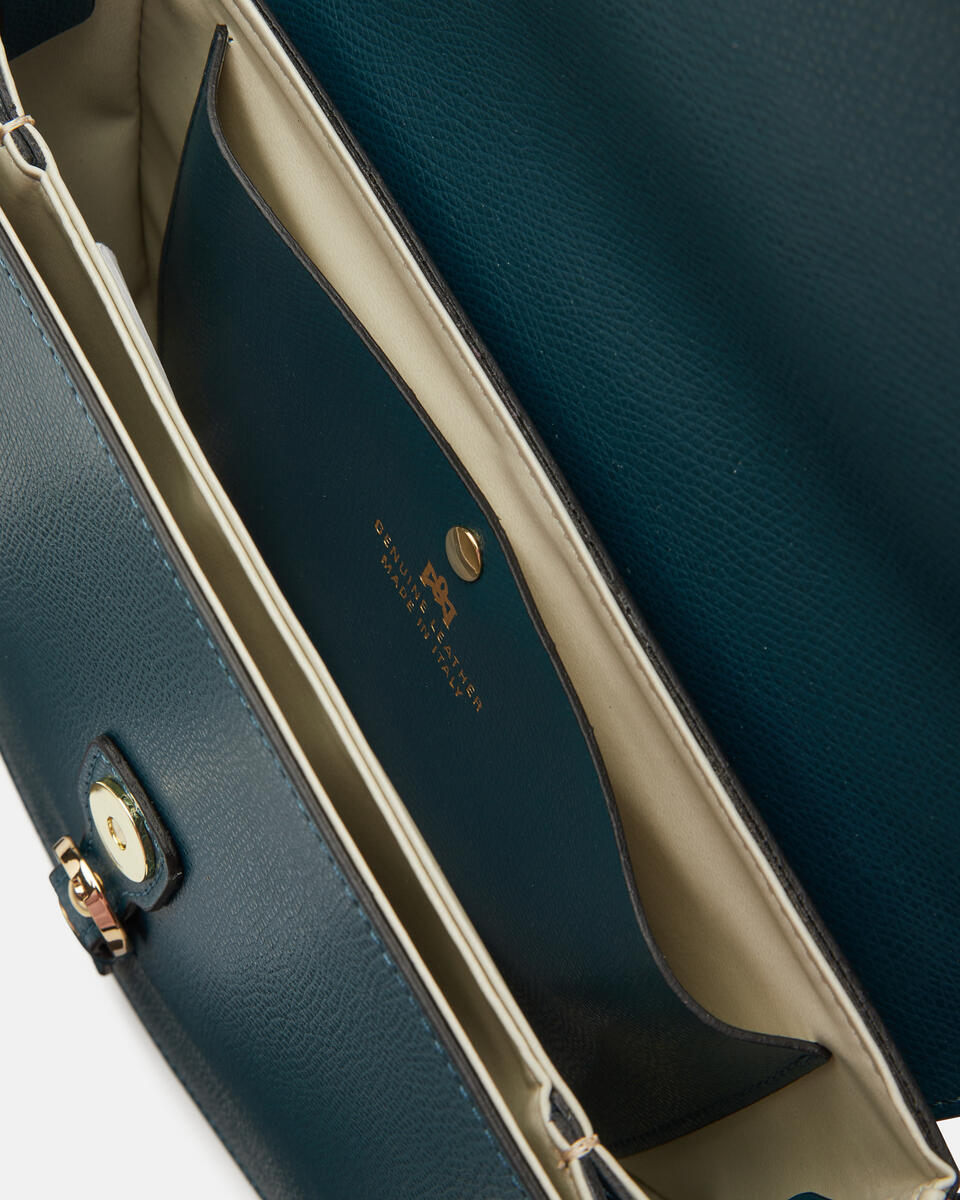 SADDLE Petrol  - Crossbody Bags - Women's Bags - Bags - Cuoieria Fiorentina