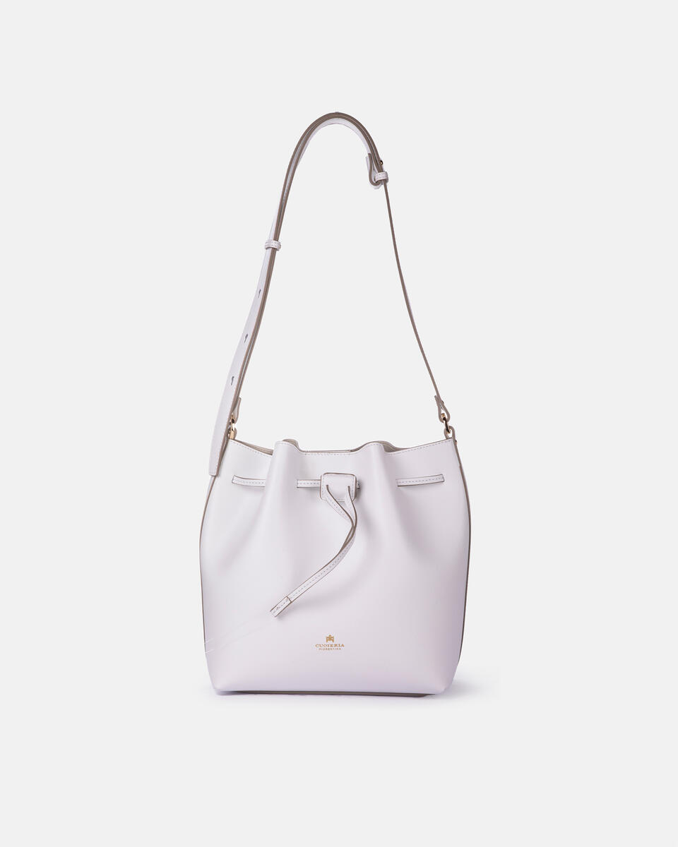 Eva bucket Bianco  - Secchiello - Borse Donna - Borse - Cuoieria Fiorentina