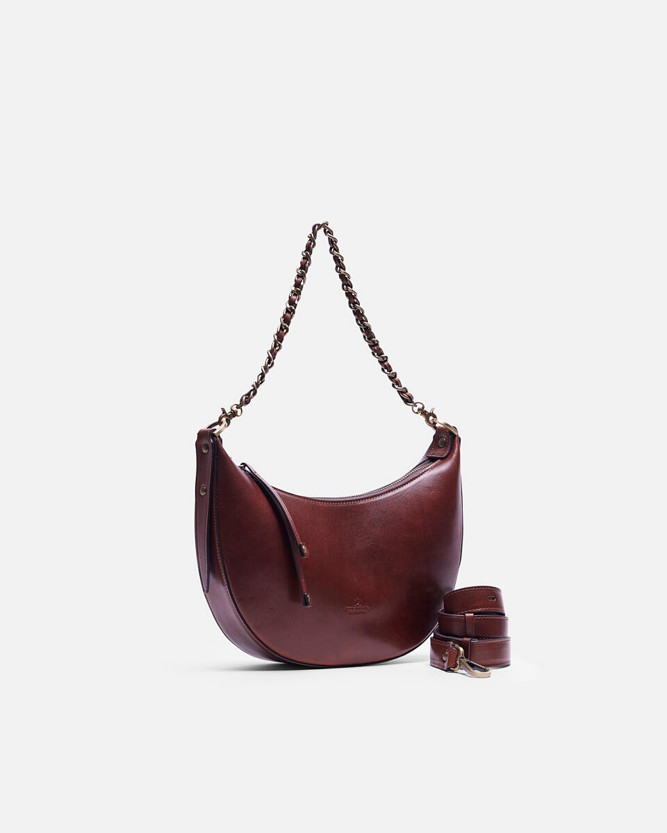 HOBO BAG Brown  - Shoulder Bags - Women's Bags - Bags - Cuoieria Fiorentina