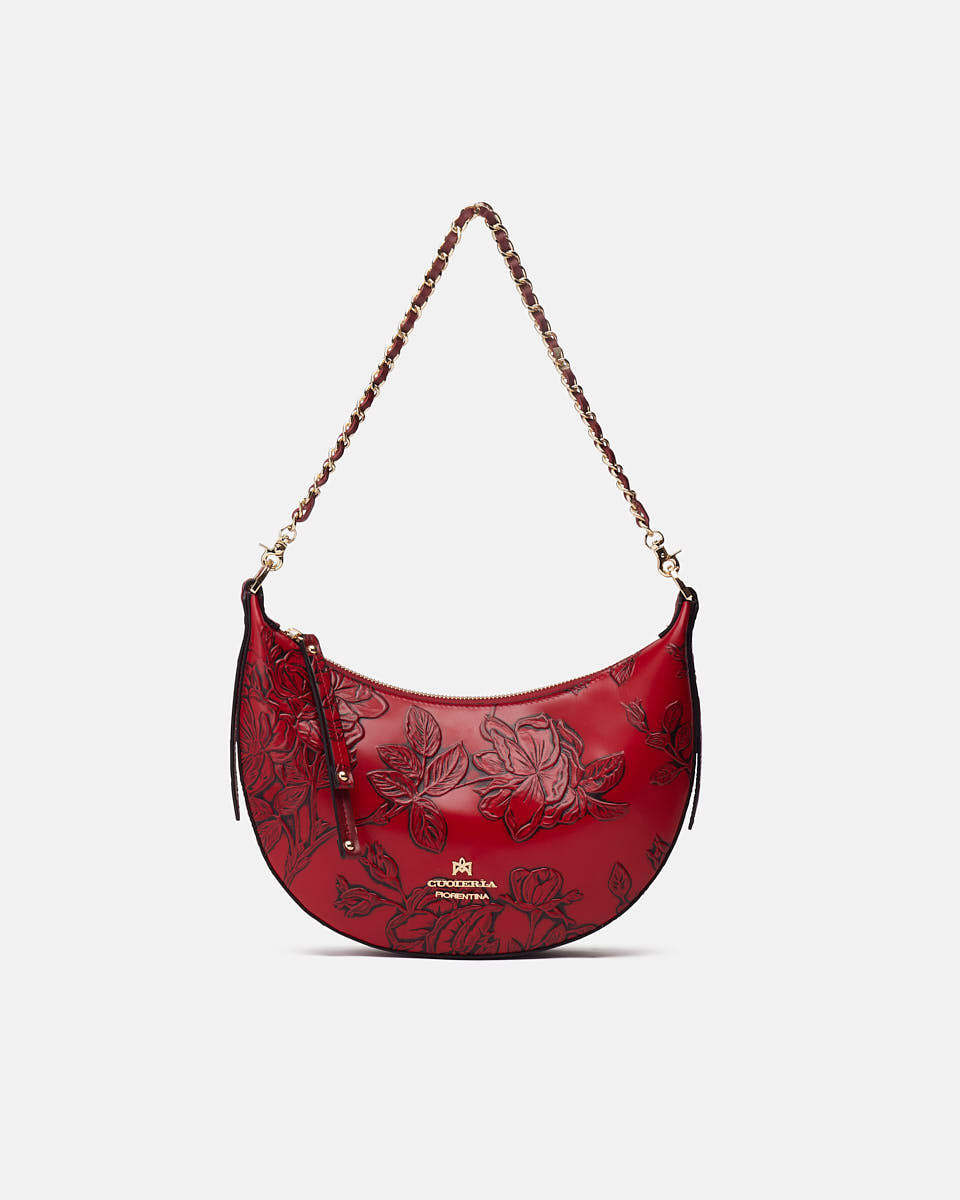 HOBO BAG Red  - Shoulder Bags - Women's Bags - Bags - Cuoieria Fiorentina