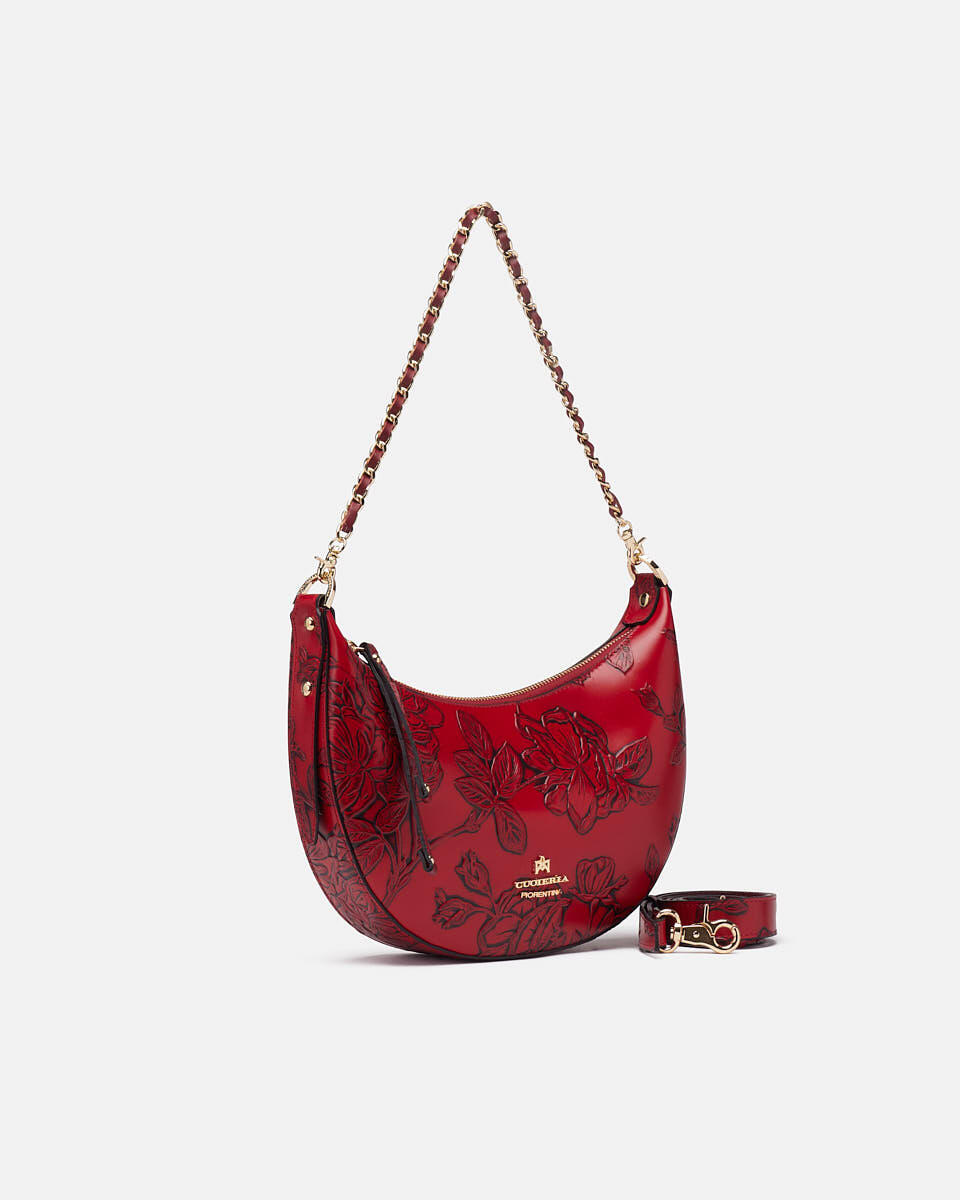 Small Hobo Red  - Shoulder Bags - Women's Bags - Bags - Cuoieria Fiorentina