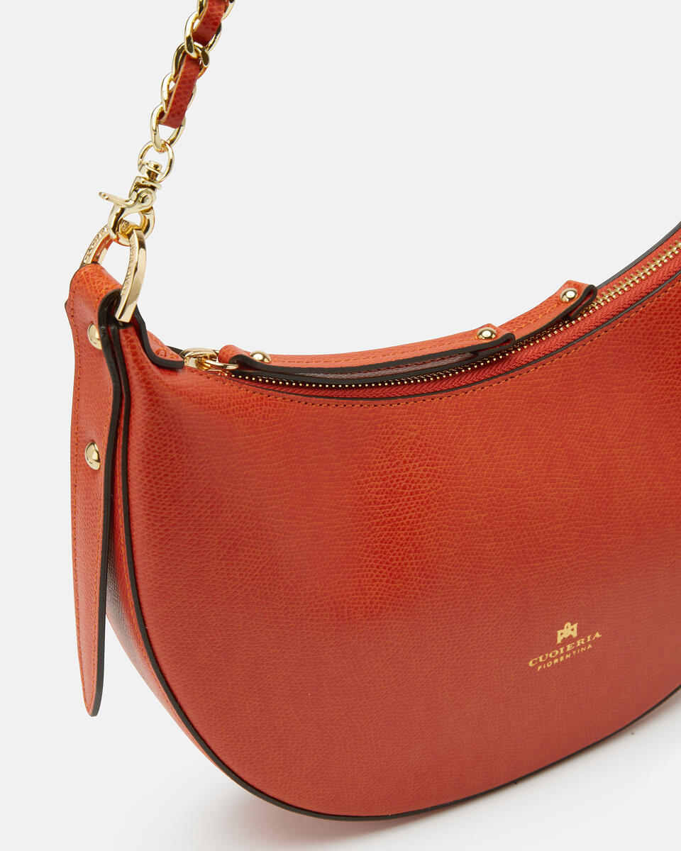 Small Hobo Burnt orange  - Shoulder Bags - Women's Bags - Bags - Cuoieria Fiorentina