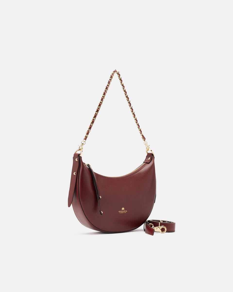 Eva small hobo Bordeaux  - Borse A Spalla - Borse Donna - Borse - Cuoieria Fiorentina
