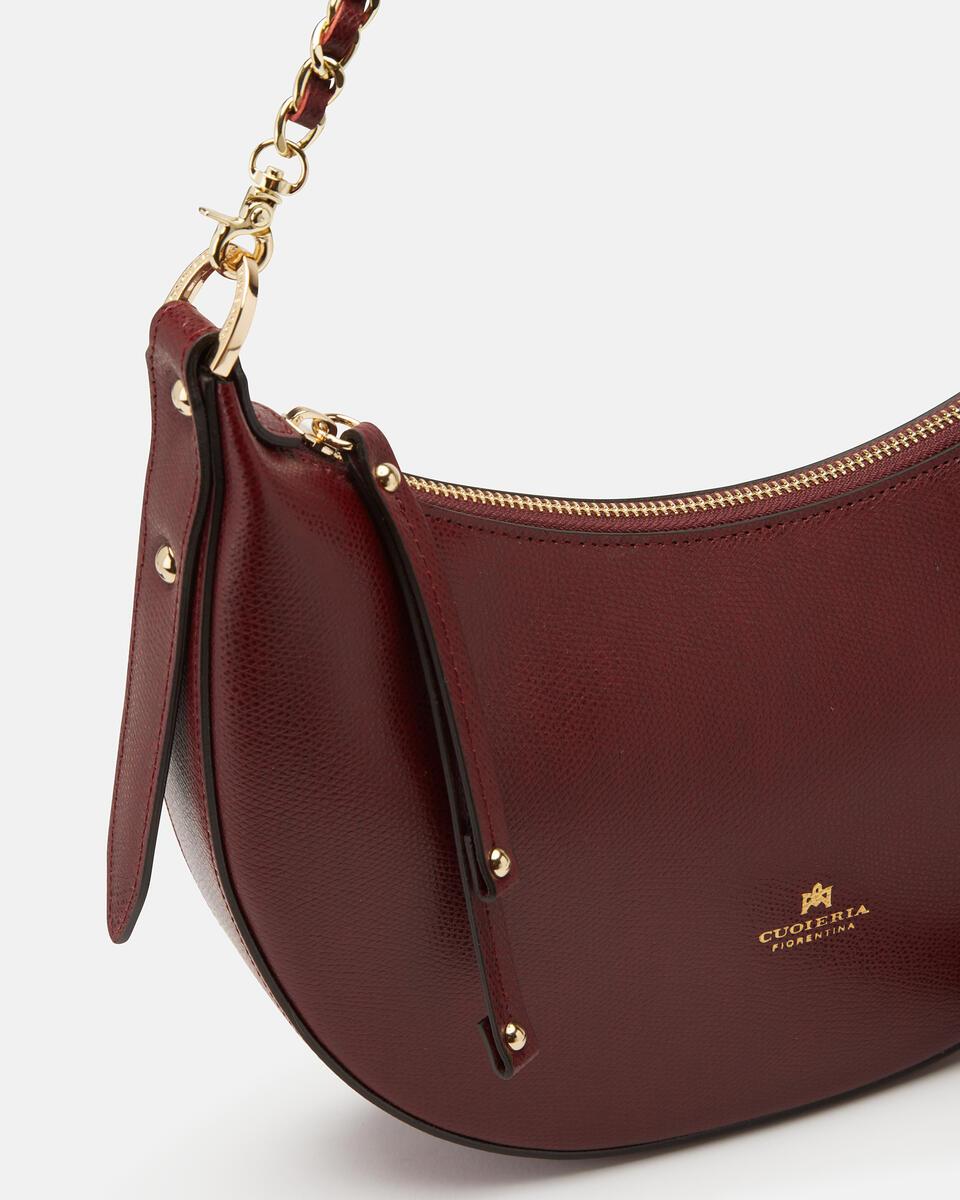 Eva small hobo Bordeaux  - Borse A Spalla - Borse Donna - Borse - Cuoieria Fiorentina