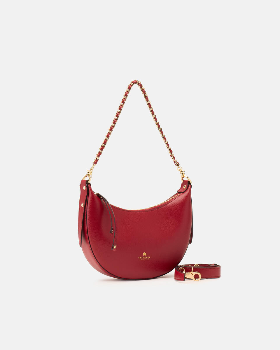 Eva small hobo Cherry  - Cuoieria Fiorentina