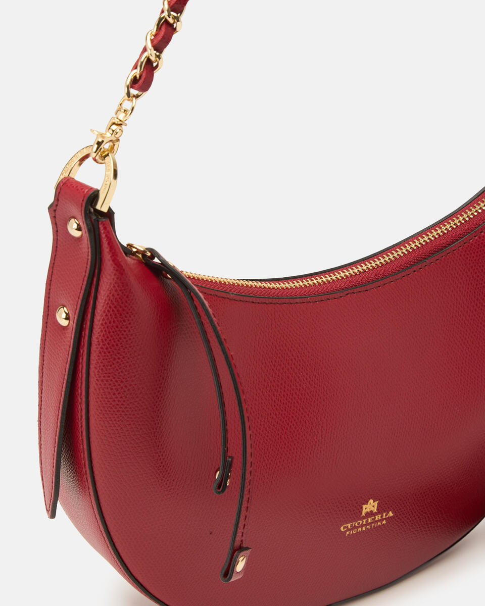 Eva small hobo Cherry  - Cuoieria Fiorentina