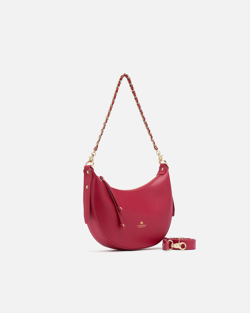 HOBO BAG Fuchsia   - Shoulder Bags - Women's Bags - Bags - Cuoieria Fiorentina