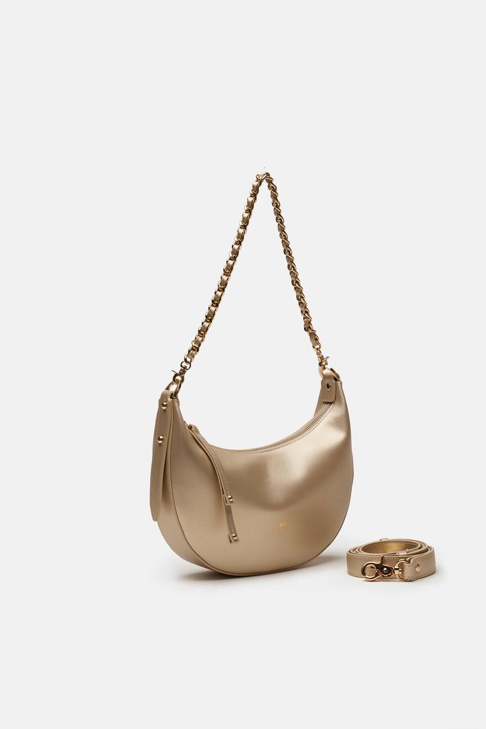 Small Hobo Gold  - Shoulder Bags - Women's Bags - Bags - Cuoieria Fiorentina