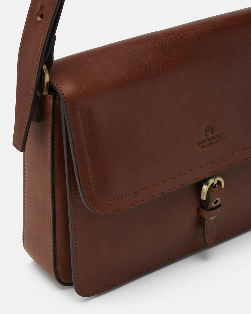 MESSENGER Brown  - Messenger Bags - Women's Bags - Bags - Cuoieria Fiorentina