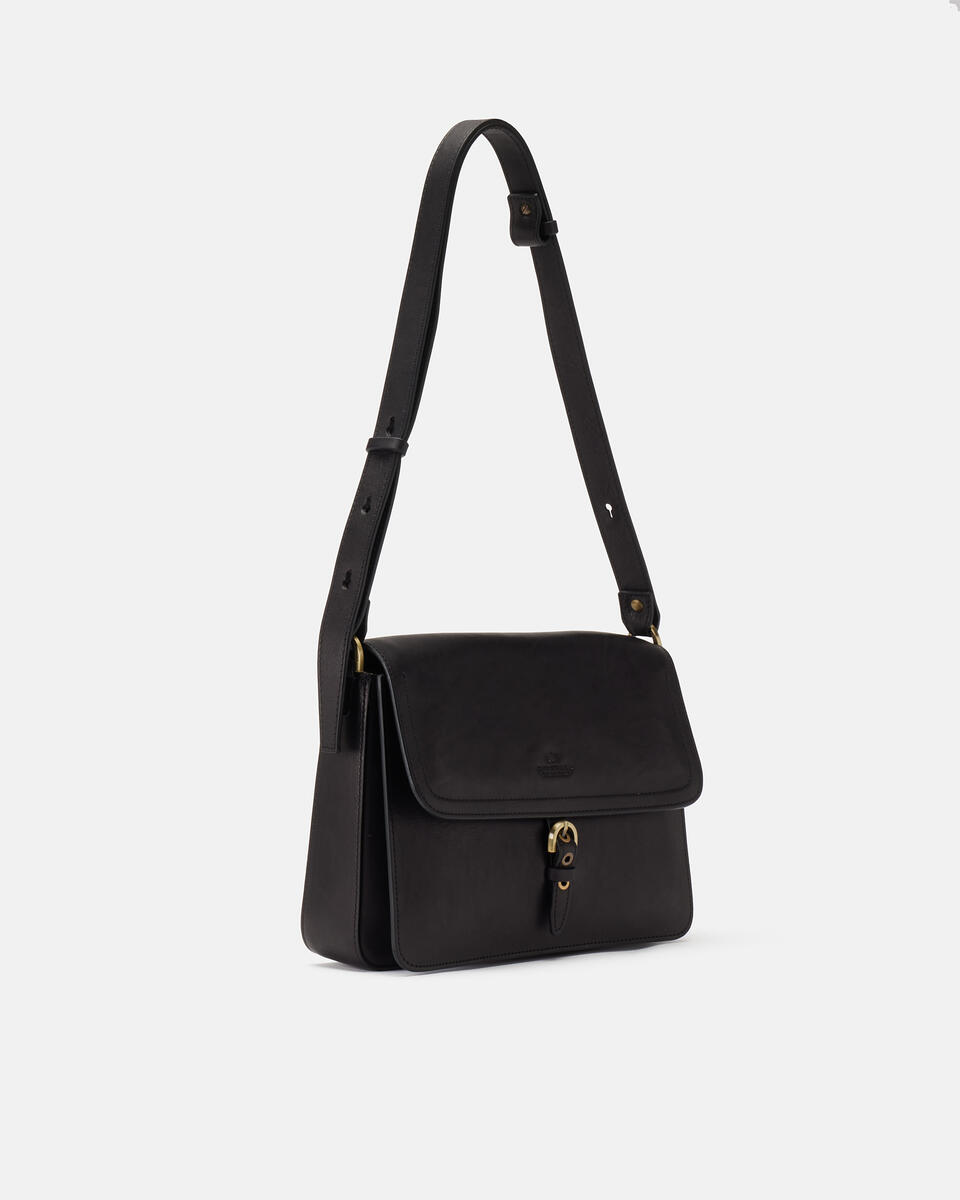 MESSENGER Black  - Messenger Bags - Women's Bags - Bags - Cuoieria Fiorentina