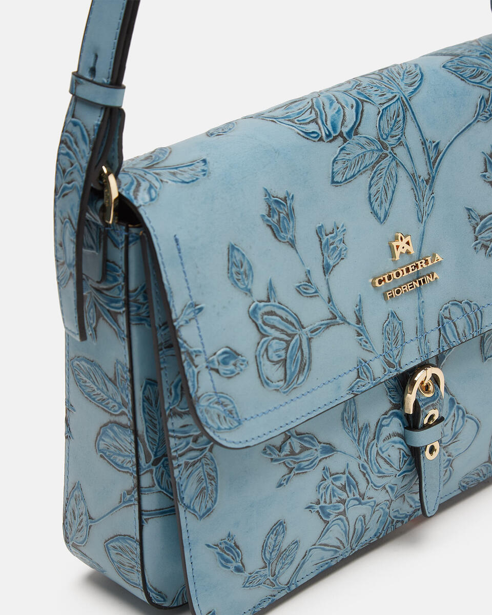 MESSENGER Light blue  - Messenger Bags - Women's Bags - Bags - Cuoieria Fiorentina