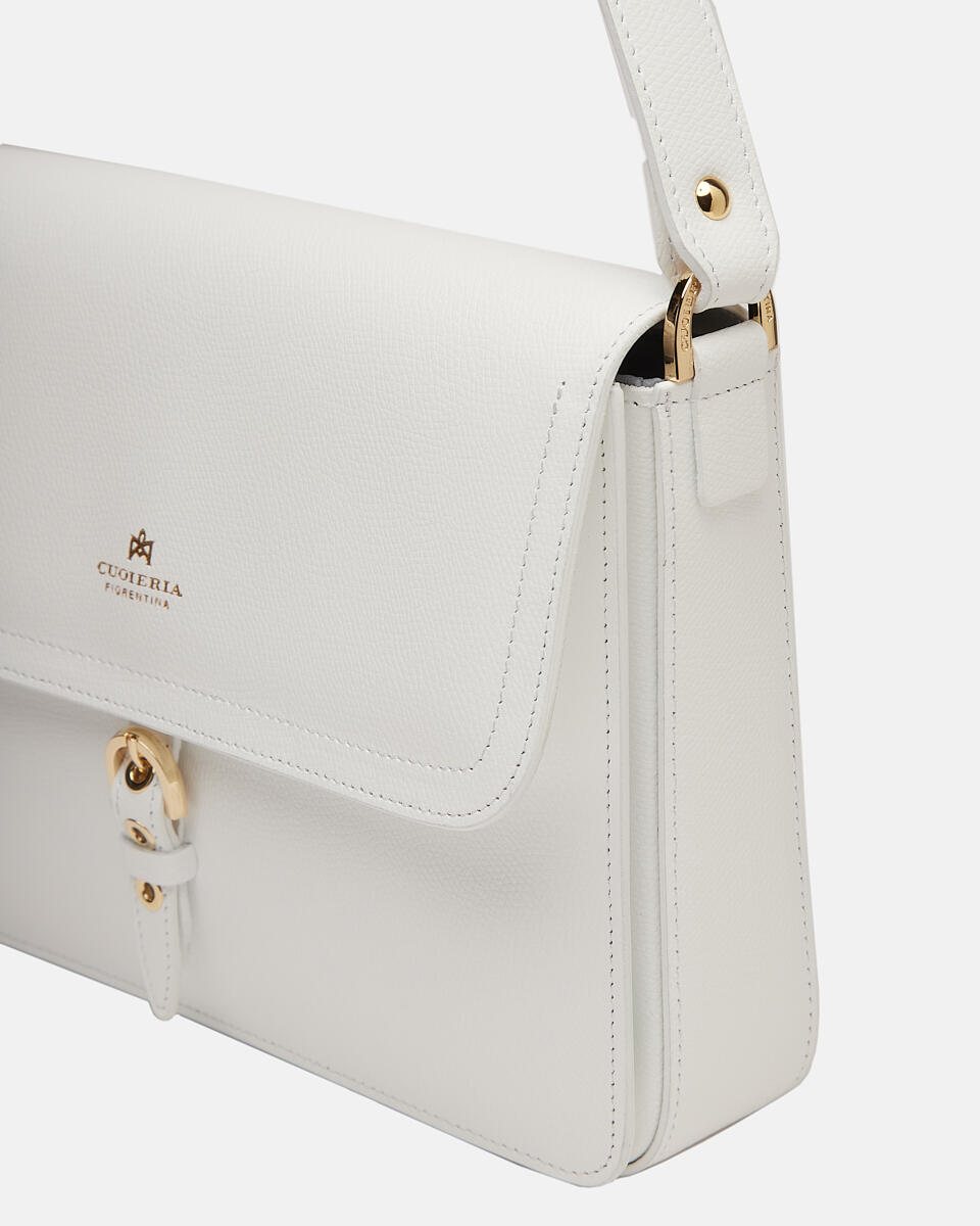 Eva Xbody squadrata Bianco  - Messenger - Borse Donna - Borse - Cuoieria Fiorentina