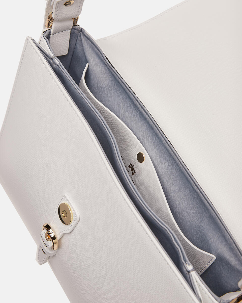 Eva Xbody squadrata Bianco  - Messenger - Borse Donna - Borse - Cuoieria Fiorentina