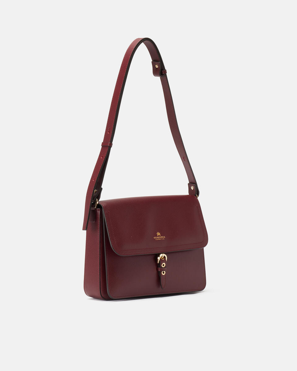 MESSENGER Bordeaux  - Messenger Bags - Women's Bags - Bags - Cuoieria Fiorentina