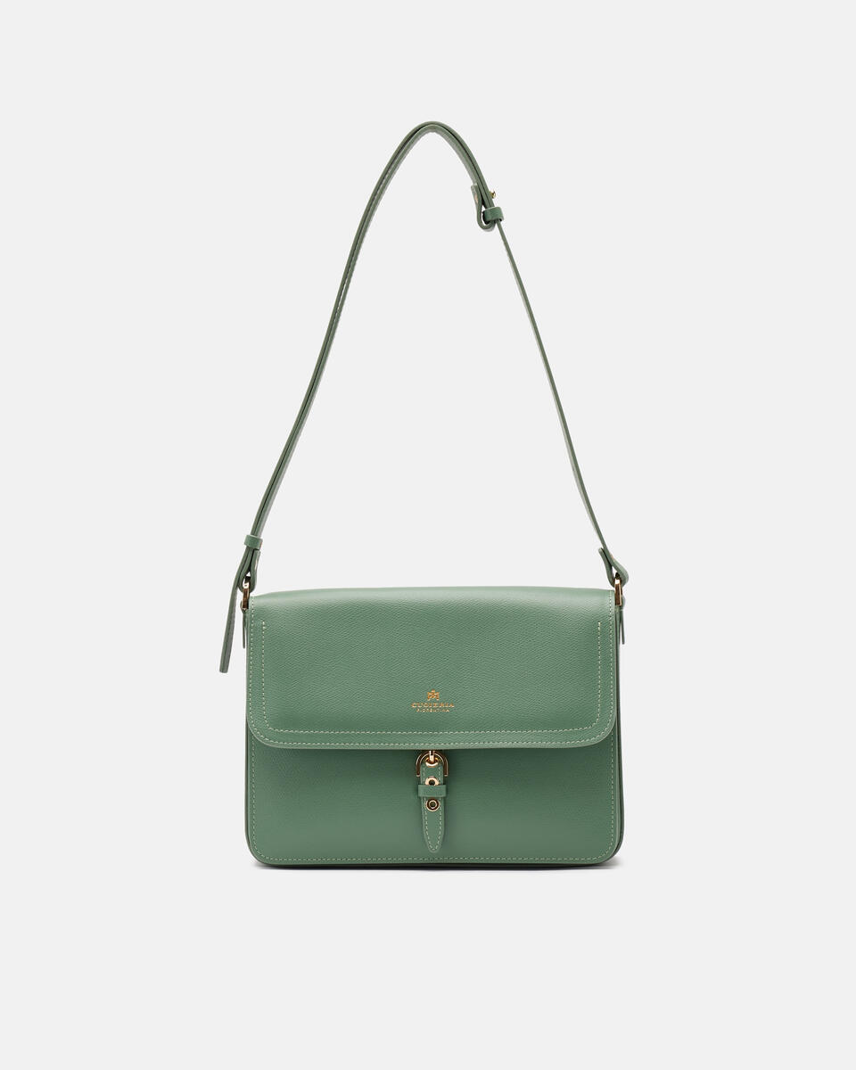 MESSENGER Sage green  - Shoulder Bags - Women's Bags - Bags - Cuoieria Fiorentina