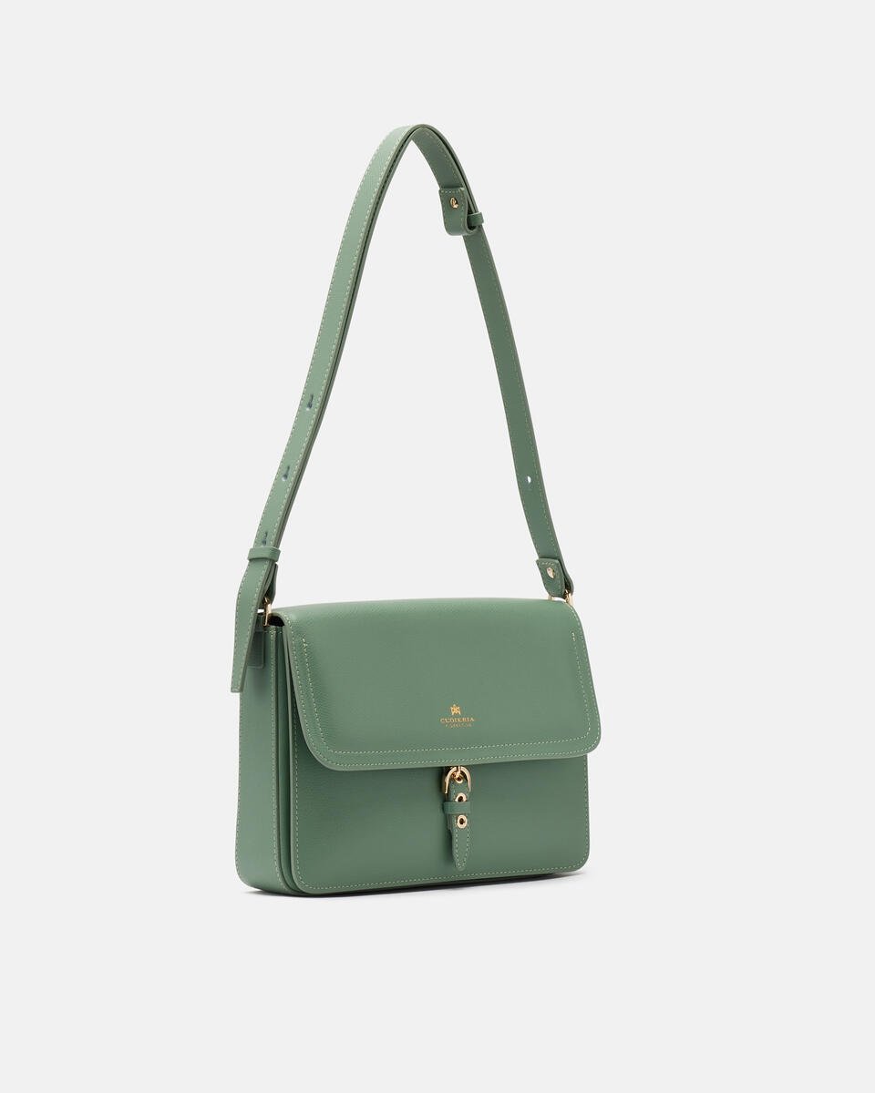 MESSENGER Sage green  - Shoulder Bags - Women's Bags - Bags - Cuoieria Fiorentina