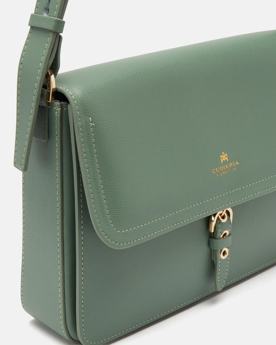 MESSENGER Sage green  - Shoulder Bags - Women's Bags - Bags - Cuoieria Fiorentina