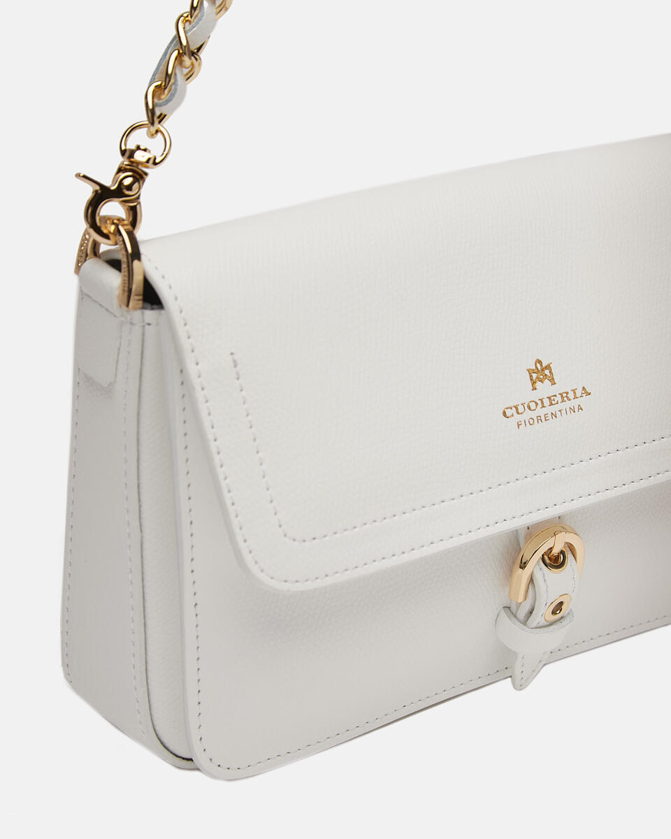 FLAP BAG White  - Shoulder Bags - Women's Bags - Bags - Cuoieria Fiorentina