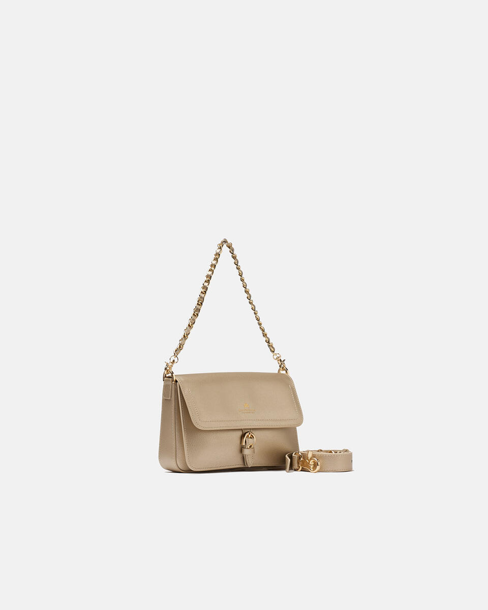 FLAP BAG Gold  - Messenger Bags - Women's Bags - Bags - Cuoieria Fiorentina