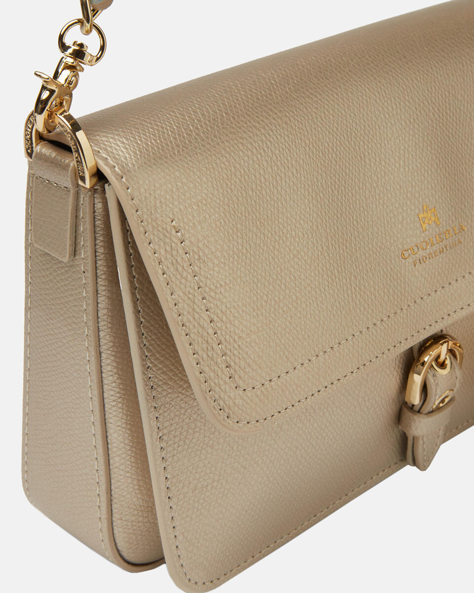 FLAP BAG Gold  - Messenger Bags - Women's Bags - Bags - Cuoieria Fiorentina