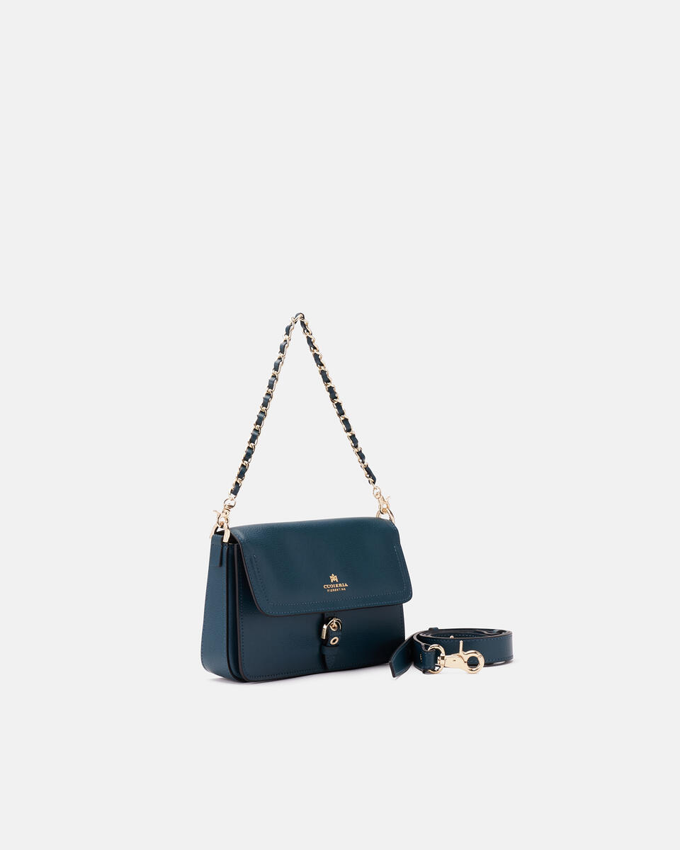 Eva borsa a spalla Petrolio  - Mini Bag - Borse Donna - Borse - Cuoieria Fiorentina