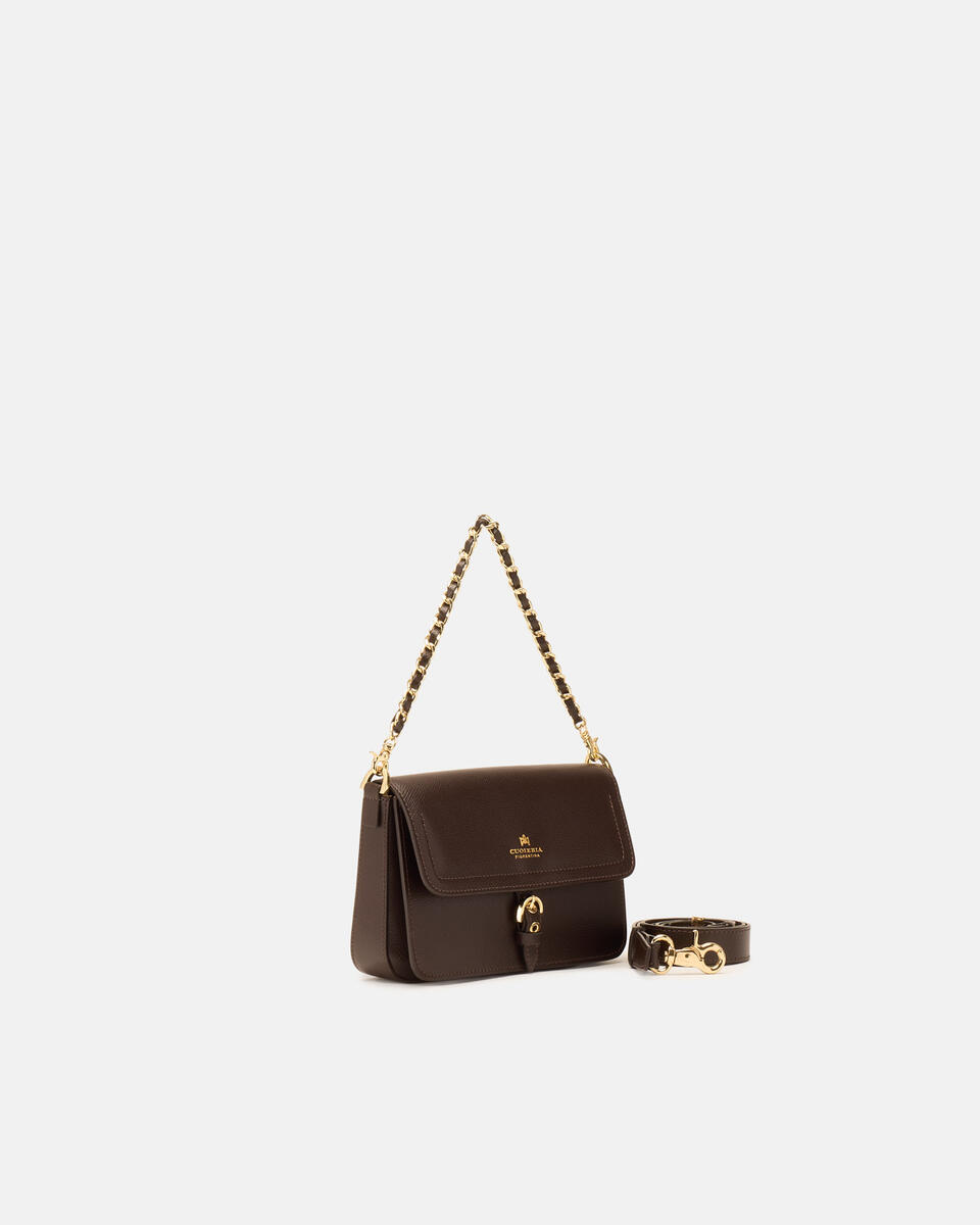 FLAP BAG Dark brown  - Cuoieria Fiorentina