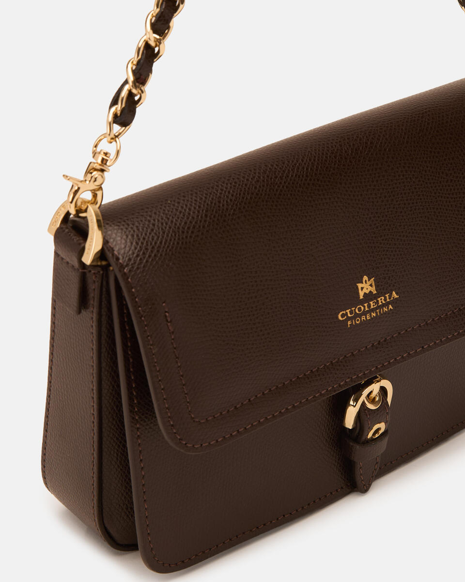 FLAP BAG Dark brown  - Cuoieria Fiorentina