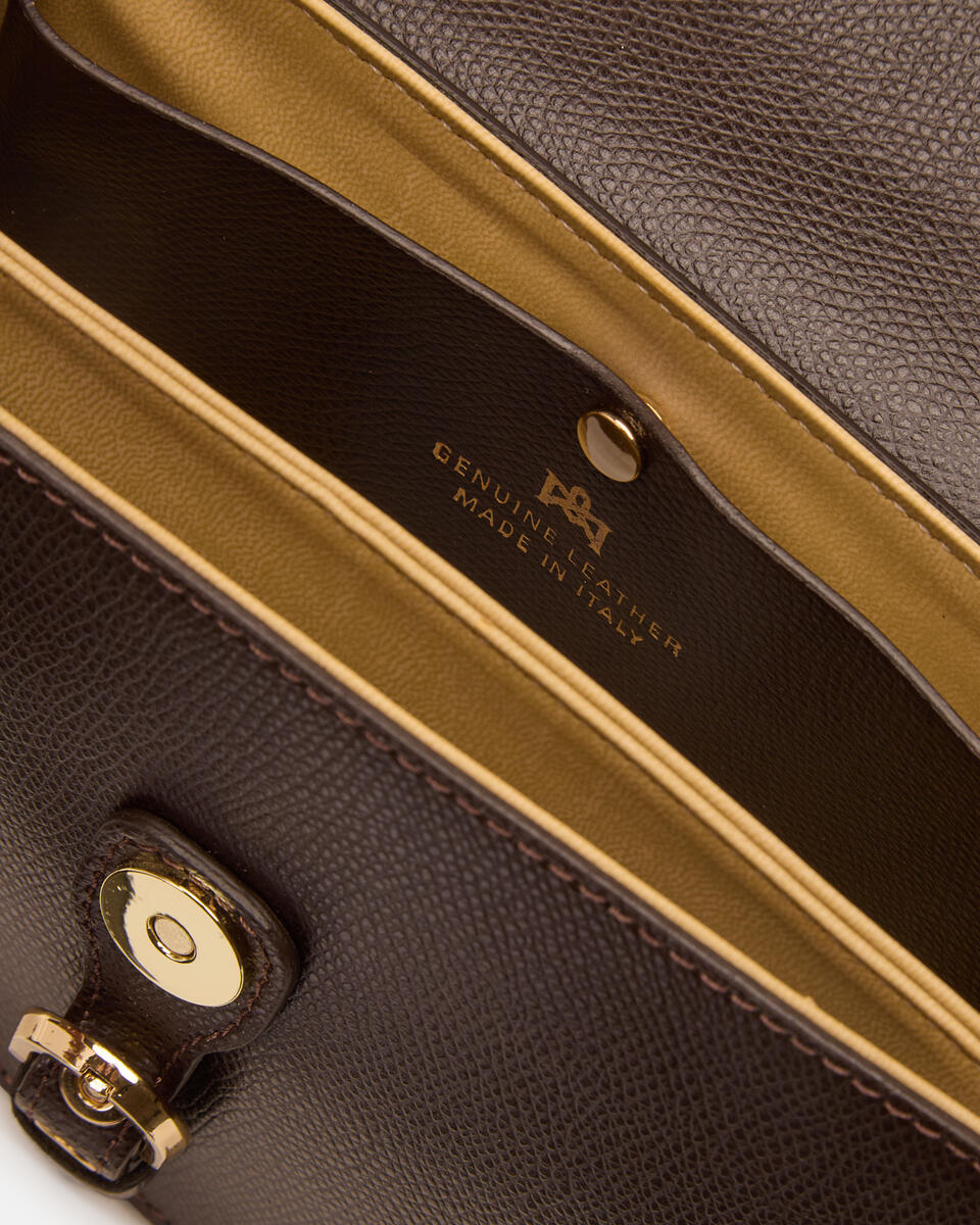 FLAP BAG Dark brown  - Cuoieria Fiorentina