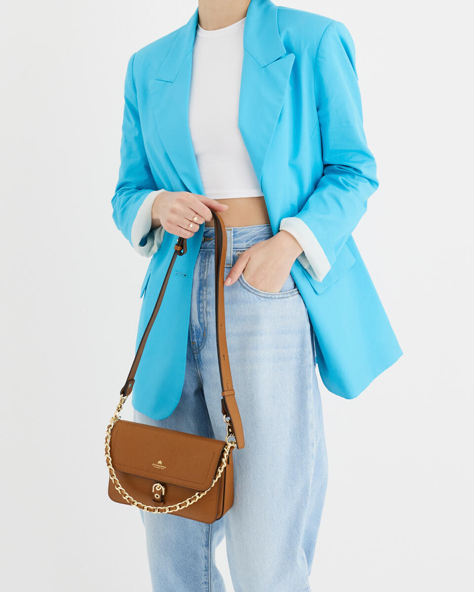 FLAP BAG Dark brown  - Shoulder Bags - Women's Bags - Bags - Cuoieria Fiorentina