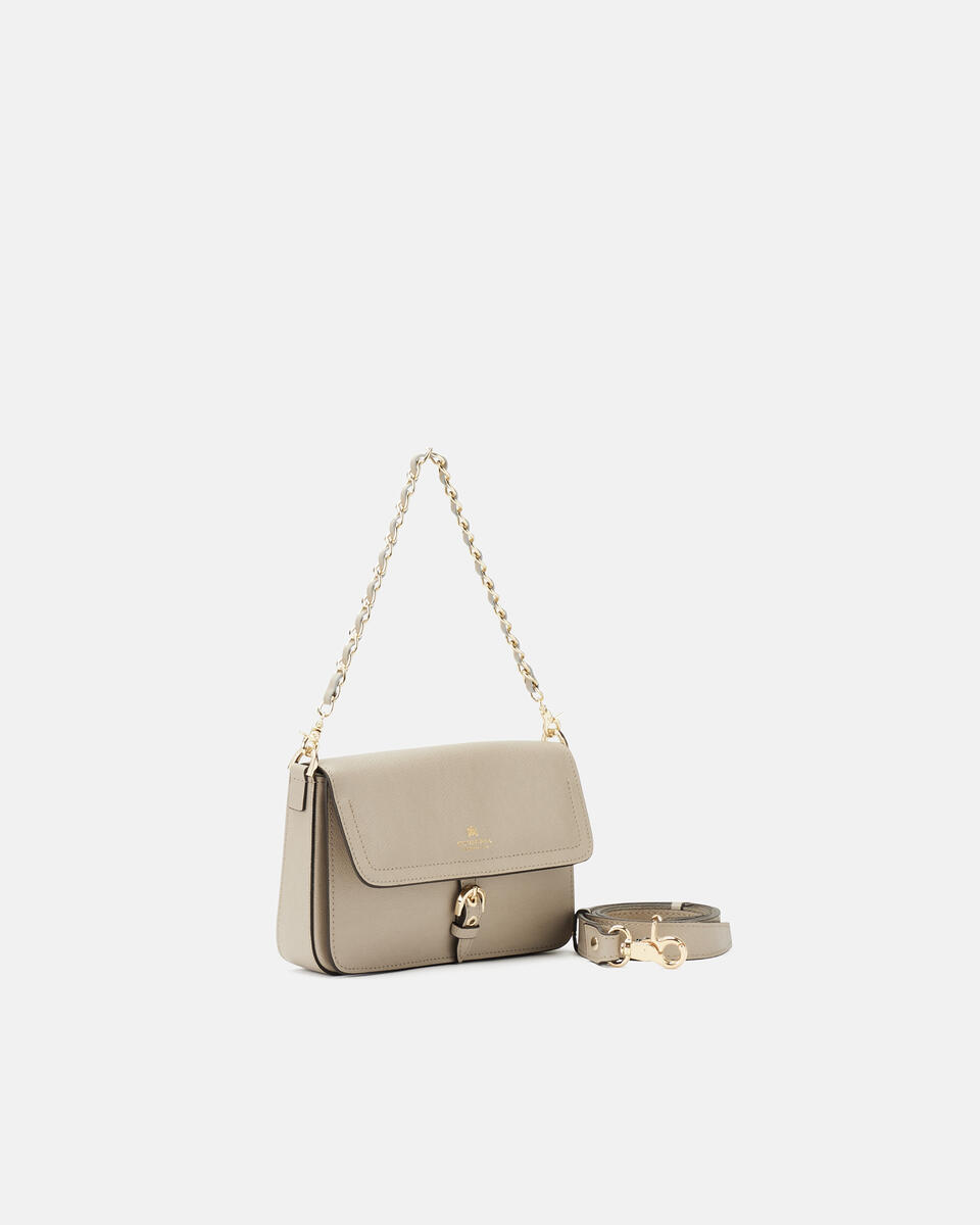 FLAP BAG Taupe  - Mini Bag - Women's Bags - Bags - Cuoieria Fiorentina