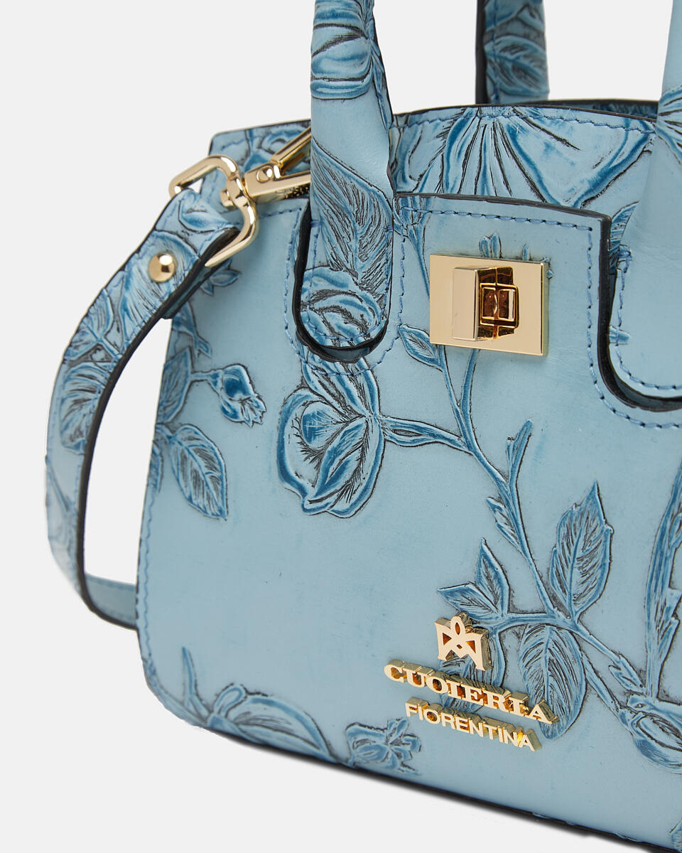 Mimi micro tote bag Celeste  - Tote Bag - Borse Donna - Borse - Cuoieria Fiorentina