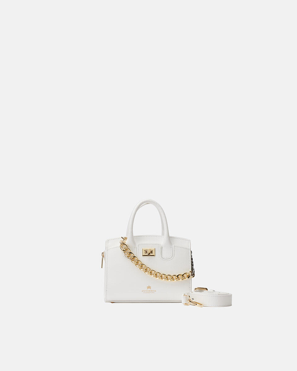 Mini tote bag White  - Tote Bag - Women's Bags - Bags - Cuoieria Fiorentina