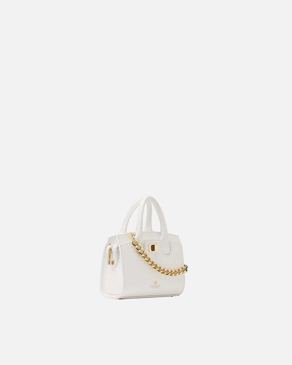 Mini tote bag White  - Tote Bag - Women's Bags - Bags - Cuoieria Fiorentina