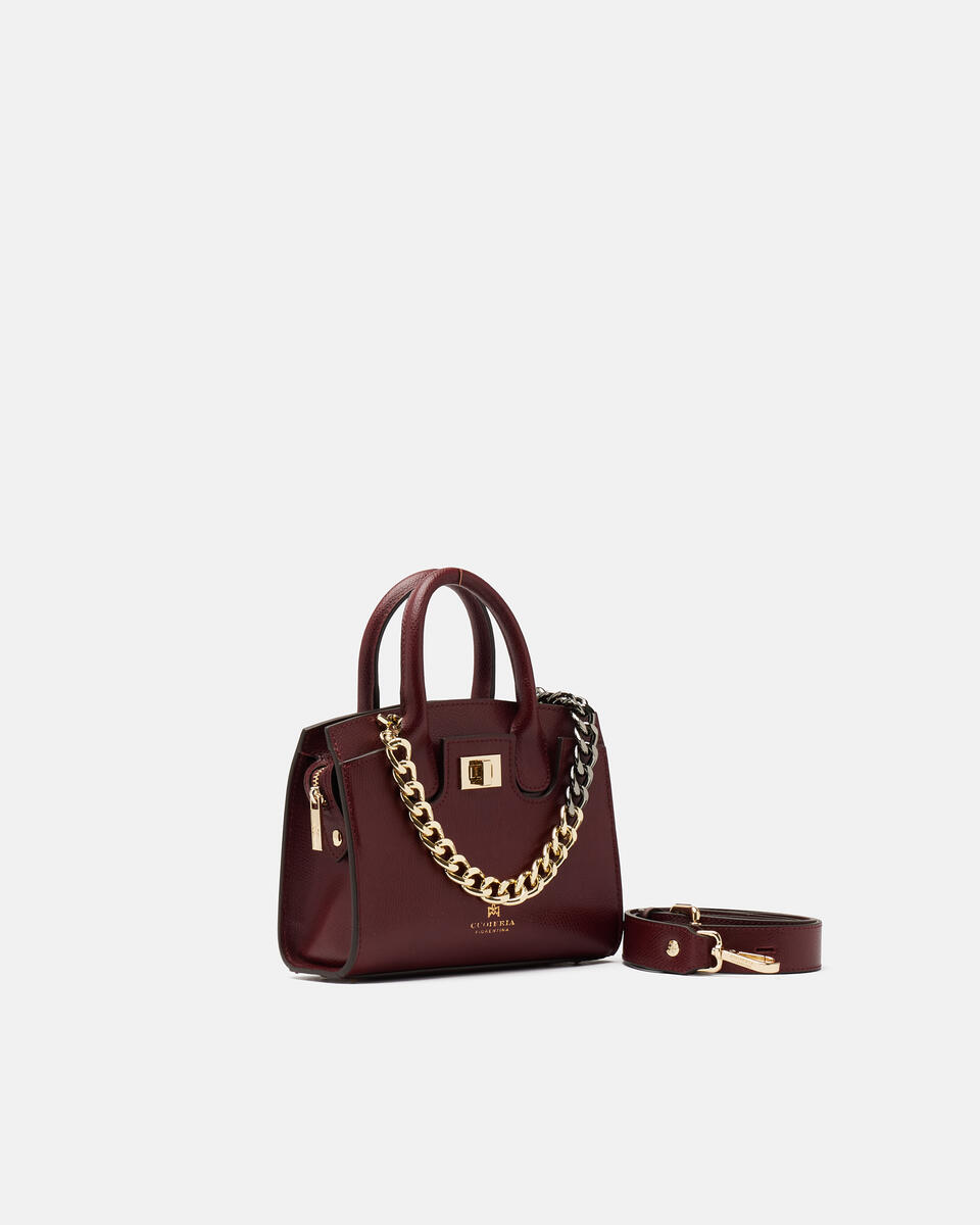 Bella micro tote bag Bordeaux  - Tote Bag - Borse Donna - Borse - Cuoieria Fiorentina